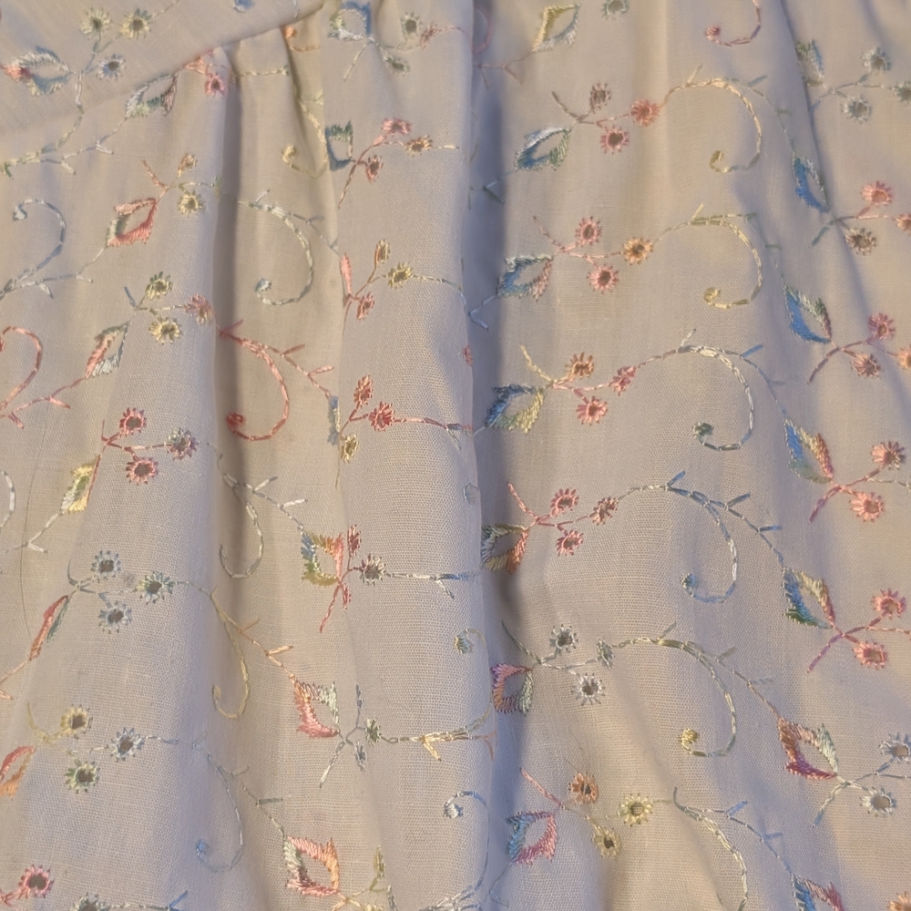 Floral Ruffle Hem Skirt